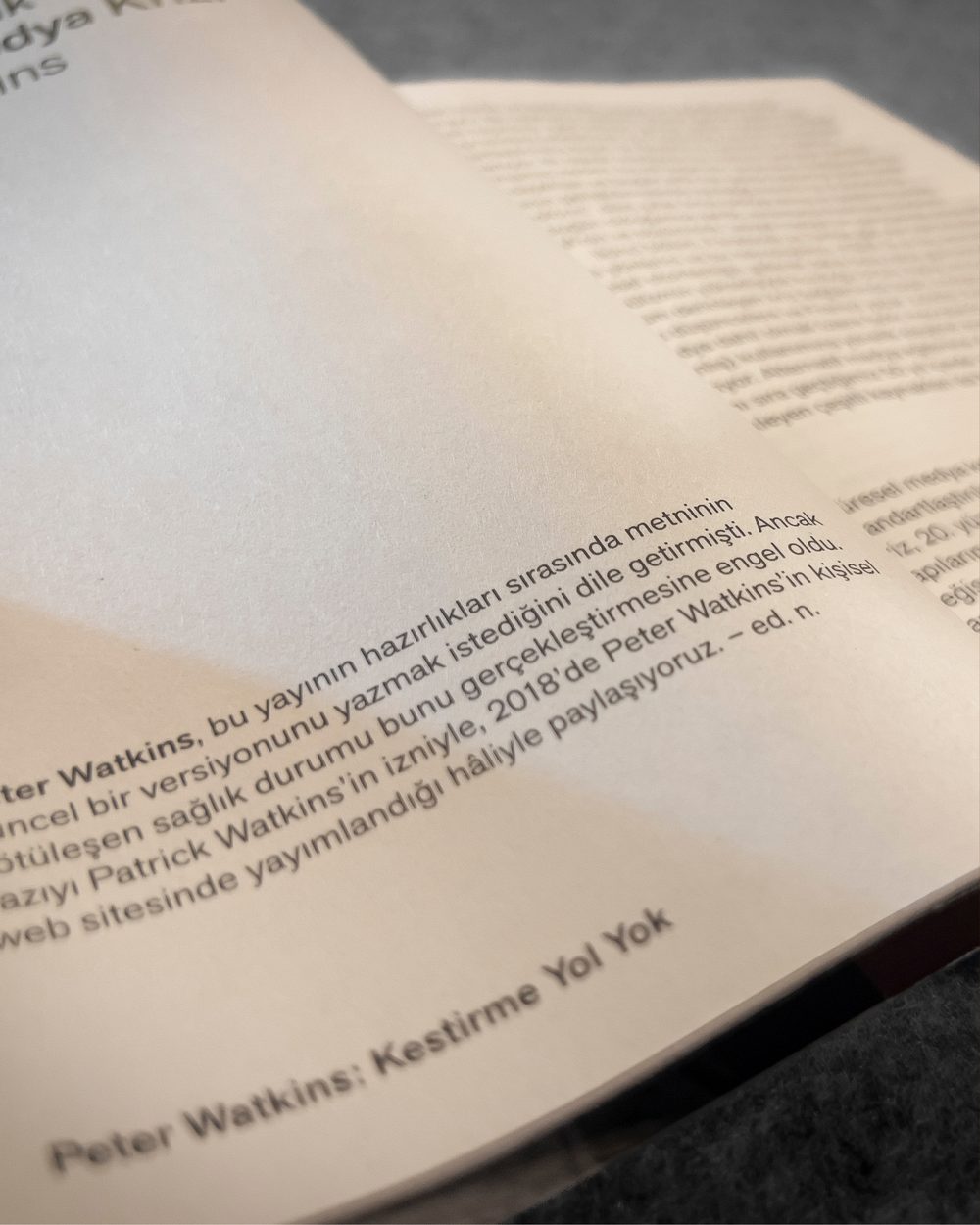 Peter Watkins: Kestirme Yol Yok — kitap içi 3